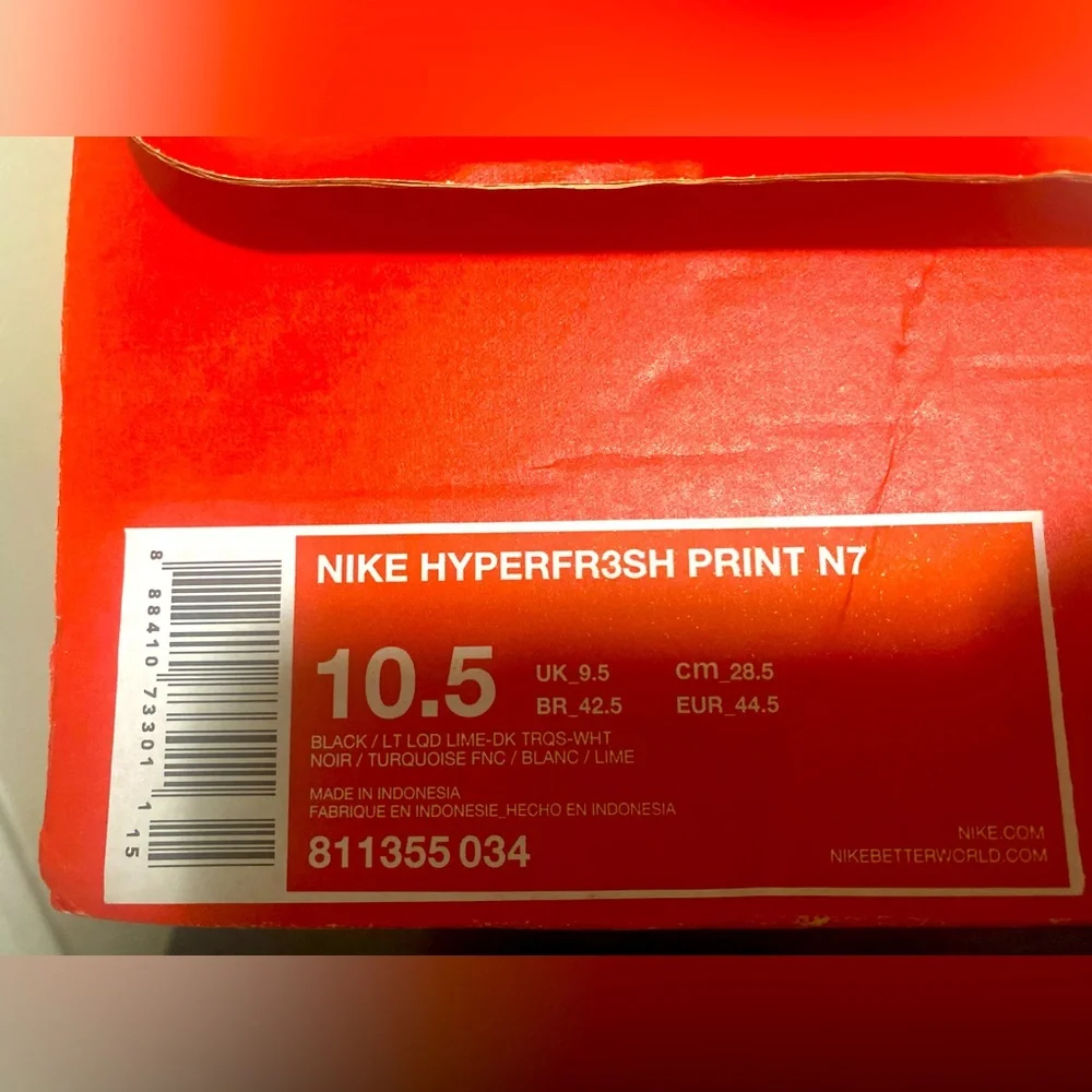 🔥NIB Nike HyperFresh Print Mens size 10.5 - Picture 4 of 12